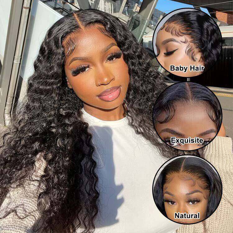 ReadytoGo Glueless 4x4 Lace Closure Deep Wave Wig