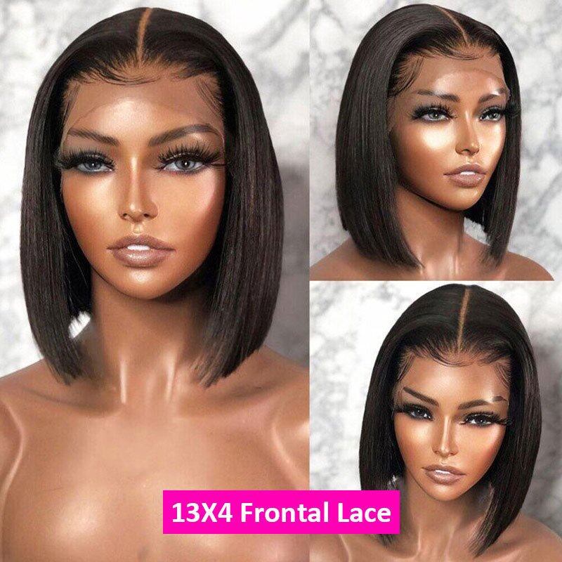 Lightning Deal 13x4 Full Frontal Straight Bob Wig