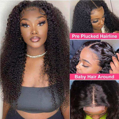 Curly Wig 4x4 HD Transparent Lace Wigs for Women