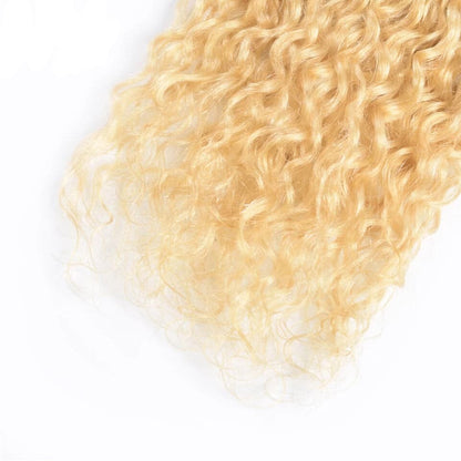 613 Blonde Water Wave 3 Bundles human hair 10A Weave Natural Color