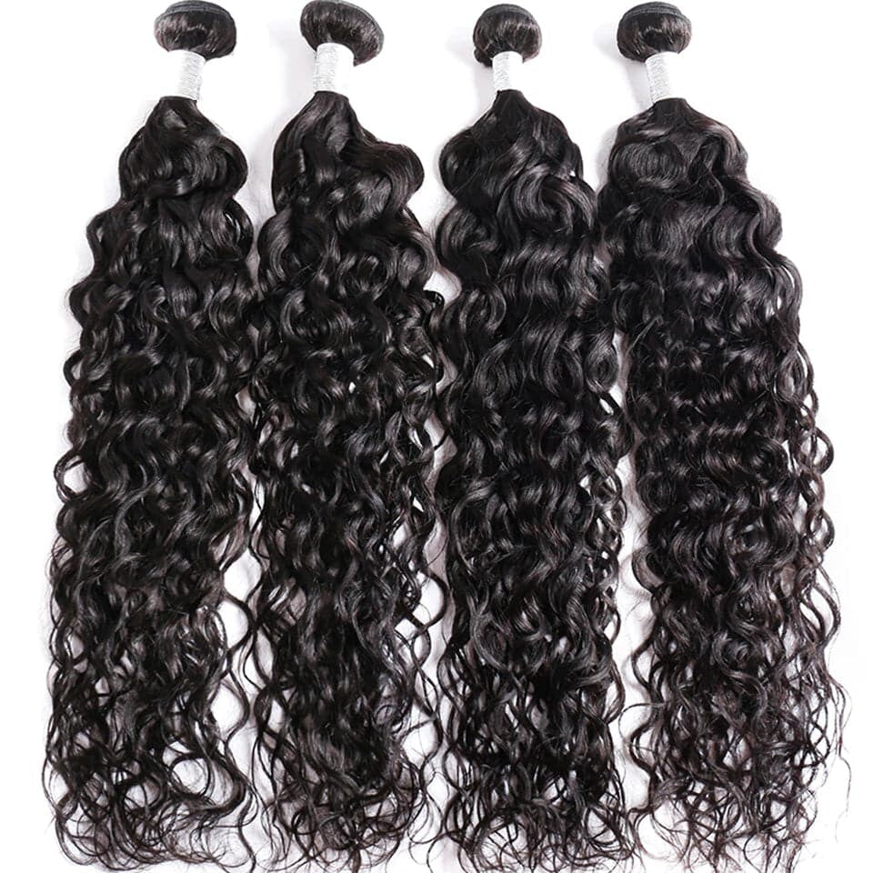 Water Wave 3 Bundles With 4x4 Lace Closure