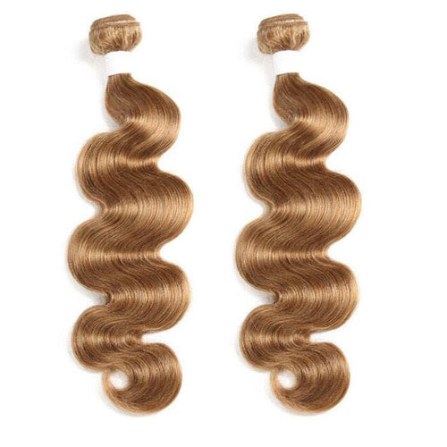 #27 Body Wave Human Hair Bundles Honey Blonde Colored Human Hair Weave Bundles Remy Hair 2Bundle Deals