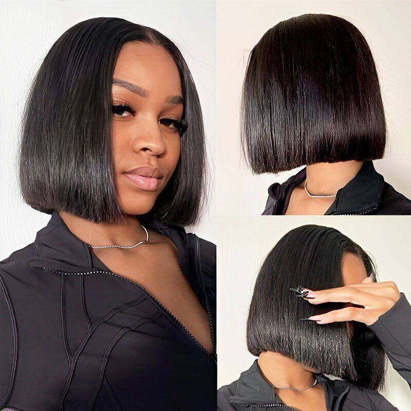 Lightning Deal 4x4 Lace Closure Bob Straight Wig