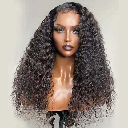 Glueless 4X4 Lace Closure Deep Wave 100% Remy Wig